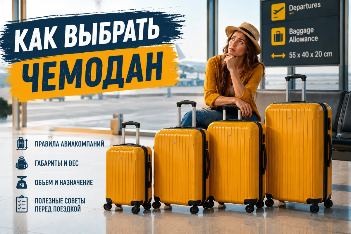 Как выбрать размер чемодана: S, M, L или XL