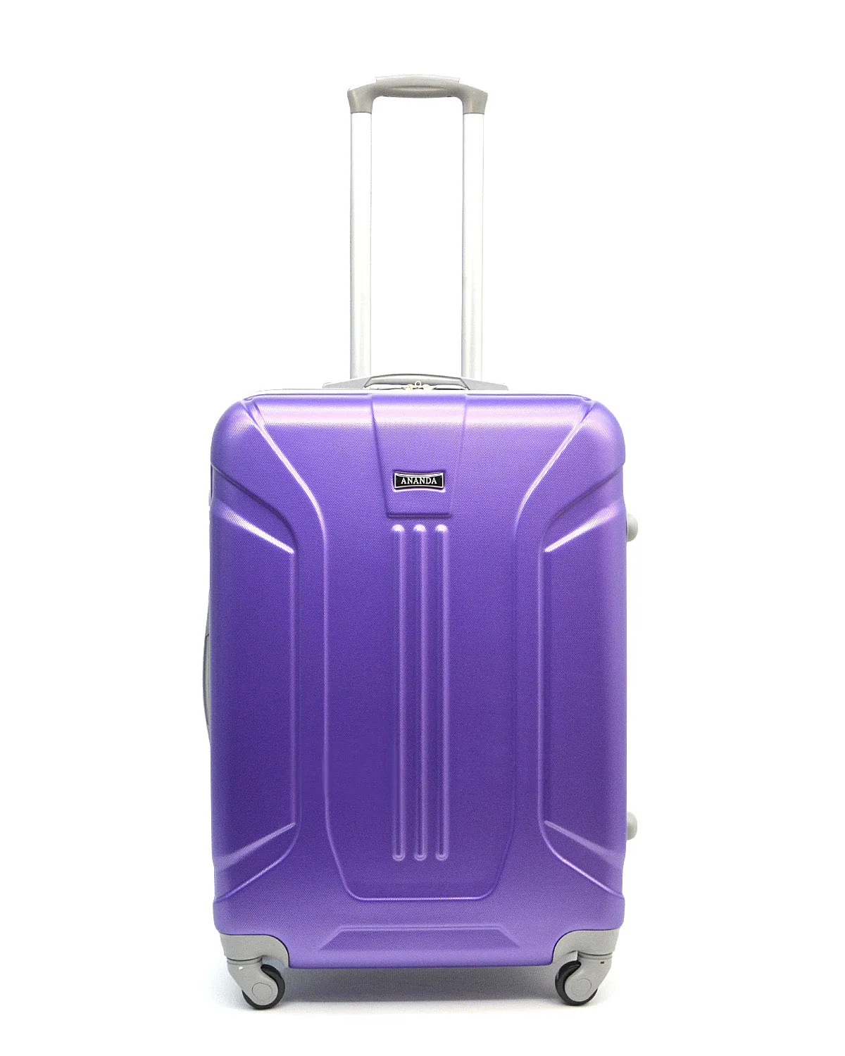 Чемодан из поликарбоната, Сиреневый — размер M+